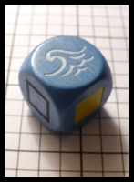 Dice : Dice - Game Dice - Unknown Large Blue with Waves - Trade MN Jan 2010